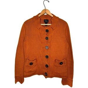 Pure Handknit | Mustard Yellow Button Down Cardigan Sweater Size S/M